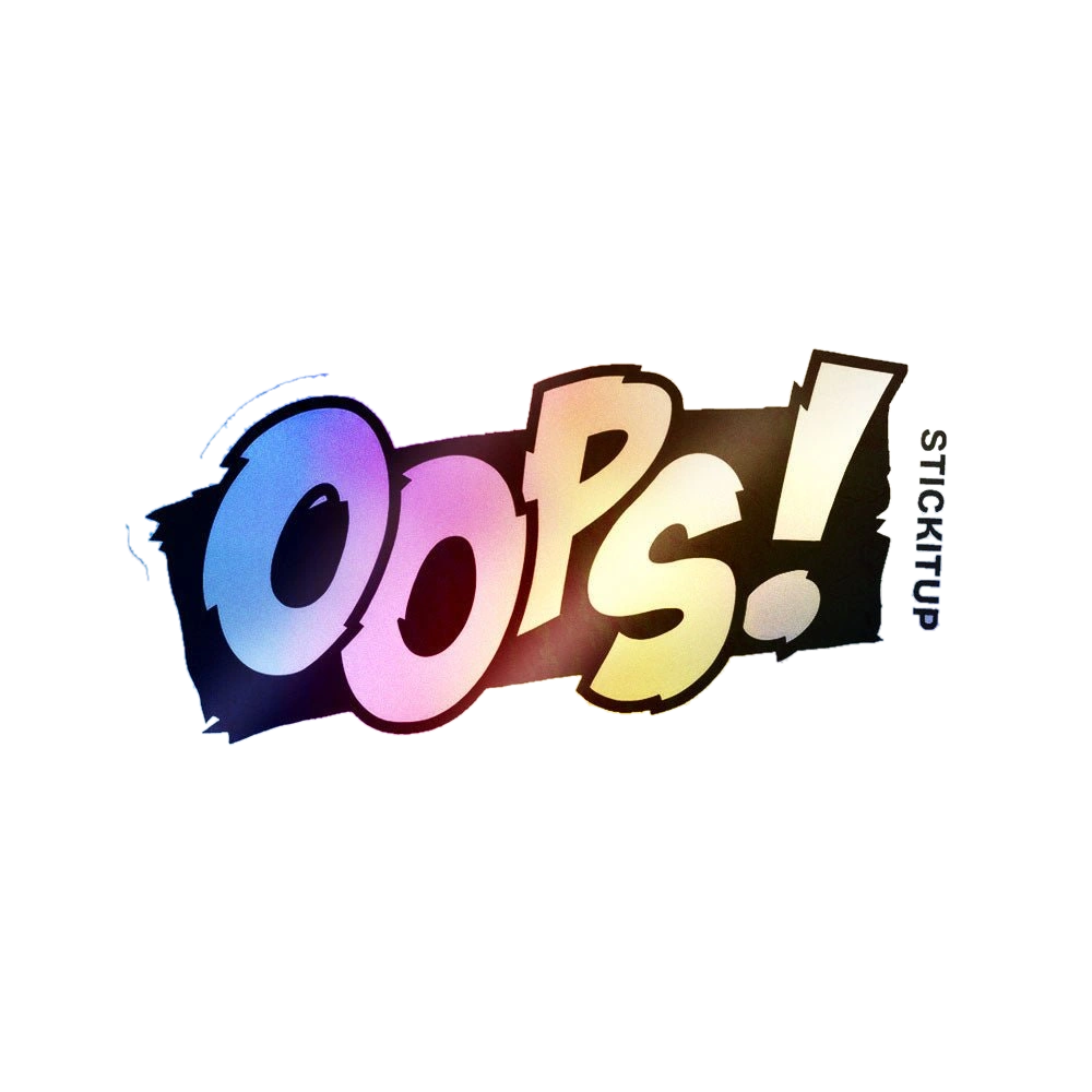 Oops Comic Holographic Stickers